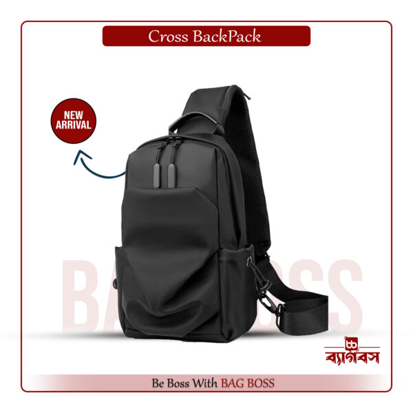 BagBoss Mens Crossbody Sling Bag Shoulder bag black