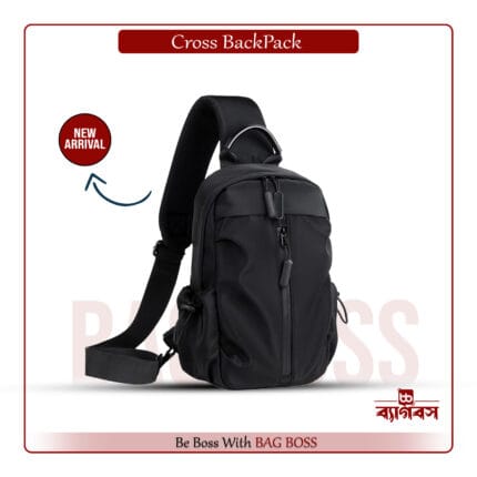 BB Mens Crossbody Sling Bag Shoulder bag black
