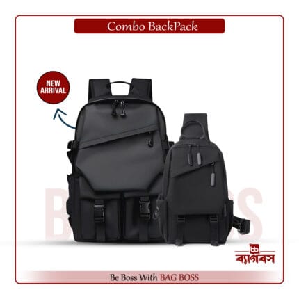 BB Combo Offer zebra Laptop bag with crossbody Bag 2p combopack