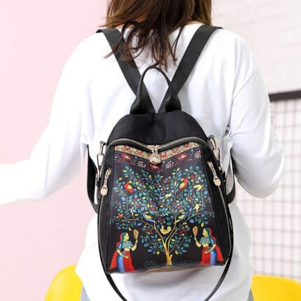 New printed Female Backpacks High Capacity Waterproof Bag