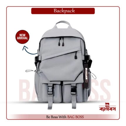 BB Zebra Fashionable Laptop and Travelling Backpack Gray SZ005